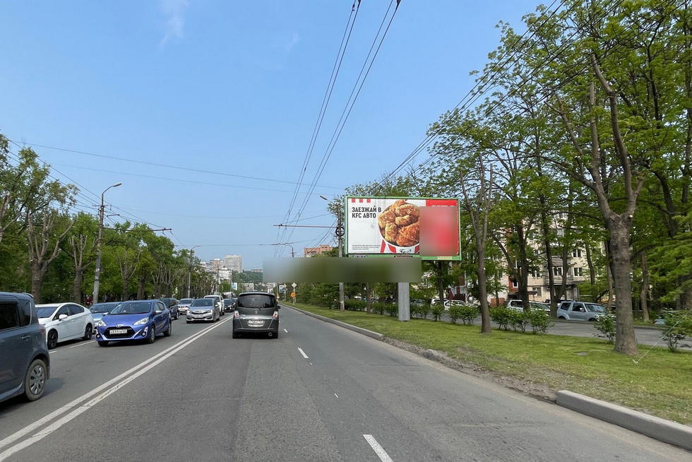 Фотография рекламного носителя, тип: Билборд 3x6, адрес: Русская ул., д.52, Владивосток, Приморский край, Россия. Сторона A №195622