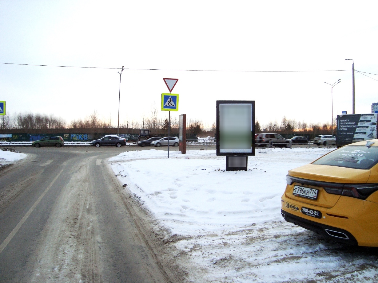 Фотография рекламного носителя, тип: Ситиформат 1.8x1.2, адрес: Академика Королева ул., д.1, Челябинск, Челябинская область, Россия. Сторона А №1332471