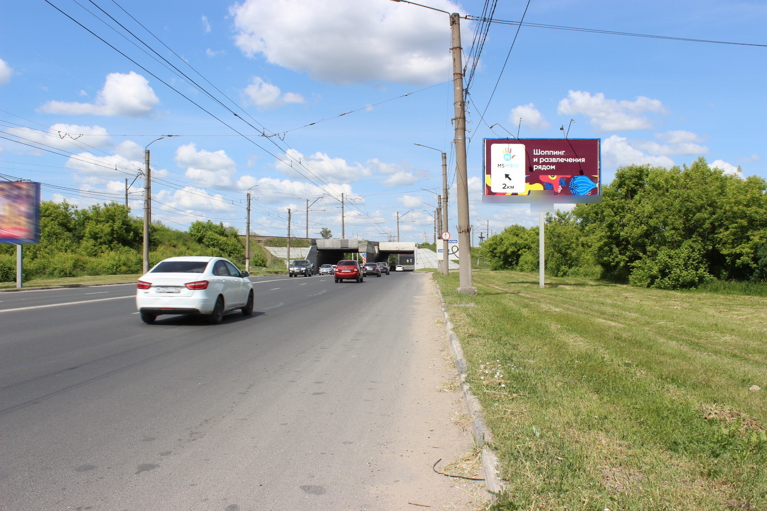 Фотография рекламного носителя, тип: Билборд 3x6, адрес: Московское ш., поз. 2, Рязань, Рязанская область, Россия. Сторона Ah1-Ah10 №1350282