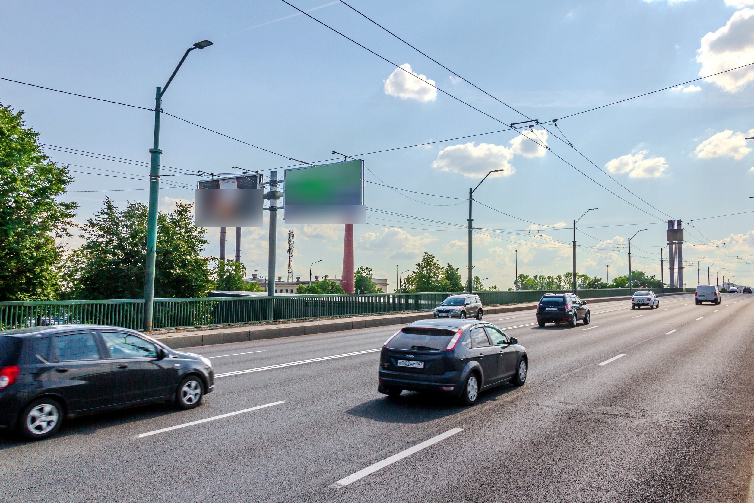 Фотография рекламного носителя, тип: Билборд 3x6, адрес: Ивановская ул., съезд с виадука, Санкт-Петербург, Россия. Сторона Б1 №105703