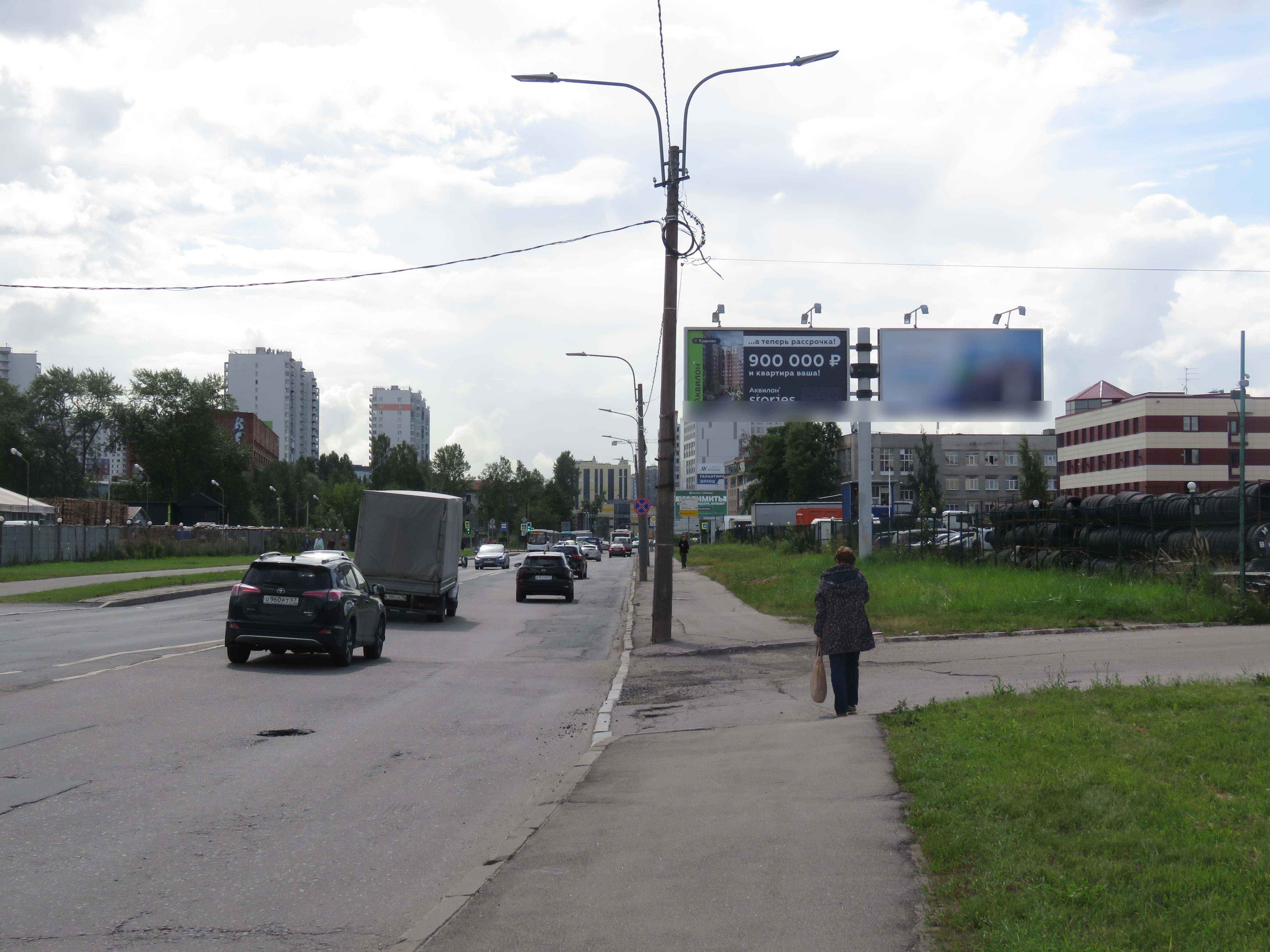 Фотография рекламного носителя, тип: Билборд 3x6, адрес: Энергетиков пр-т., д.16 Х Якорная ул., Санкт-Петербург, Россия. Сторона А1 №106757