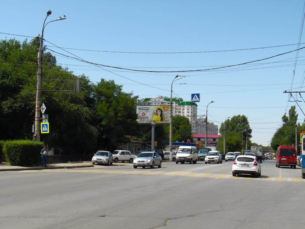 Фотография рекламного носителя, тип: Билборд 3x6, адрес: Качинцев ул. Х Московская ул., Волгоград, Волгоградская область, Россия. Сторона B №83084