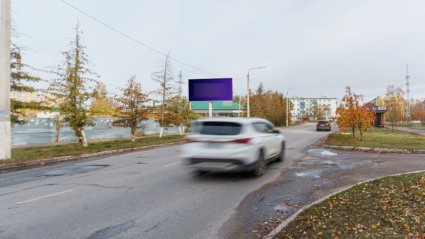 Фотография рекламного носителя, тип: Билборд 3x6, адрес: Татарстан ул., д.26, Зеленодольск, Республика Татарстан, Россия. Сторона B №685742
