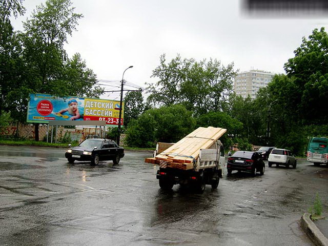 Фотография рекламного носителя, тип: Суперсайт 3x12, адрес: Тихоокеанская ул. Х Шелеста ул., Хабаровск, Хабаровский край, Россия. Сторона А №198712