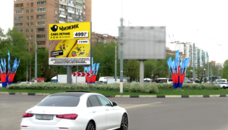 Фотография рекламного носителя, тип: Видеоэкран, адрес: Юбилейный пр-т. Х Дружбы ул., Химки, Московская область, Россия. Сторона Б №1399367