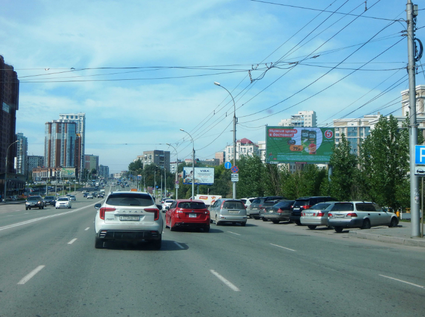 Фотография рекламного носителя, тип: Билборд 3x6, адрес: Кошурникова ул. Х Федосеева ул., д.2, поз.2, Новосибирск, Новосибирская область, Россия. Сторона А №193313