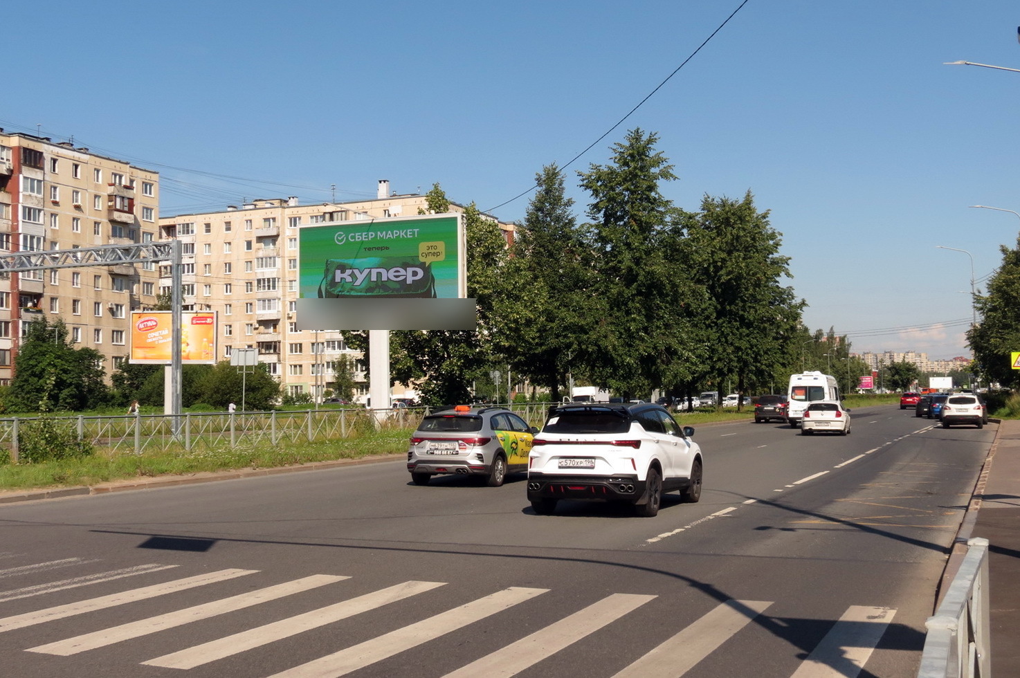 Фотография рекламного носителя, тип: Билборд 3x6, адрес: Солидарности пр-т. Х Коллонтай ул., Санкт-Петербург, Россия. Сторона А1 №105971