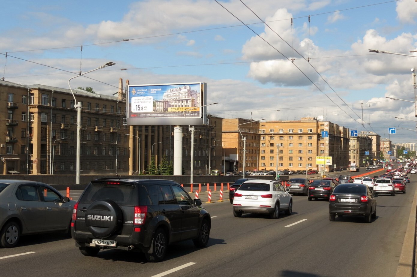 Фотография рекламного носителя, тип: Суперсайт 5x12, адрес: Заневский пр-т., д.4, Санкт-Петербург, Россия. Сторона Б №126879