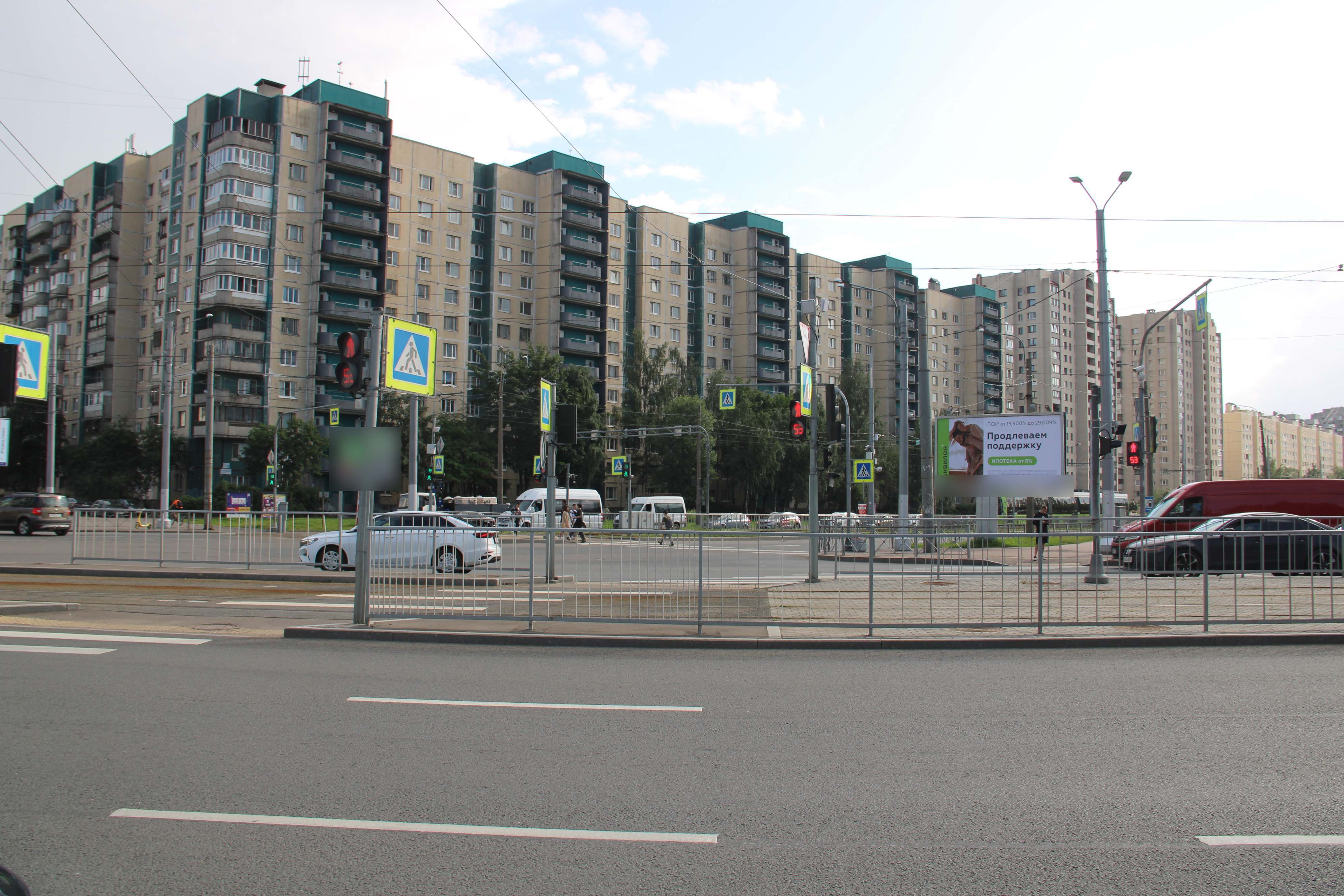 Фотография рекламного носителя, тип: Билборд 3x6, адрес: Наставников пр-т. Х Ириновский пр-т., Санкт-Петербург, Россия. Сторона А №105972
