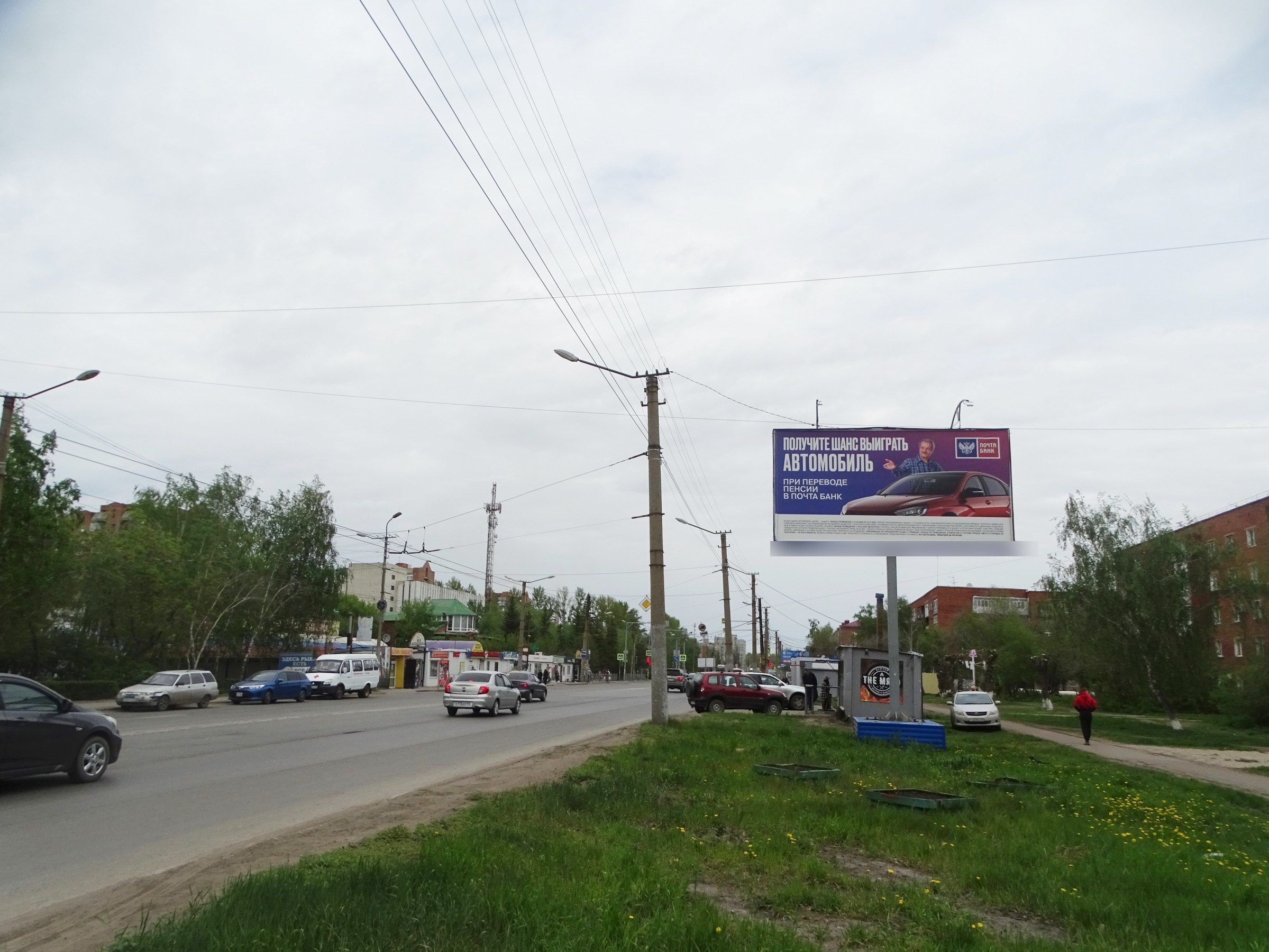 Фотография рекламного носителя, тип: Билборд 3x6, адрес: Космический пр-т., рынок "Чкаловский", Омск, Омская область, Россия. Сторона А №125031