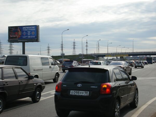 Фотография рекламного носителя, тип: Суперсайт 5x12, адрес: Мурманское ш., 12 000м, Санкт-Петербург, Россия. Сторона B №129591