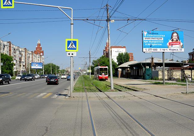 Фотография рекламного носителя, тип: Билборд 3x6, адрес: Жукова ул., д.73 Х Красных зорь ул., Омск, Омская область, Россия. Сторона А №649611