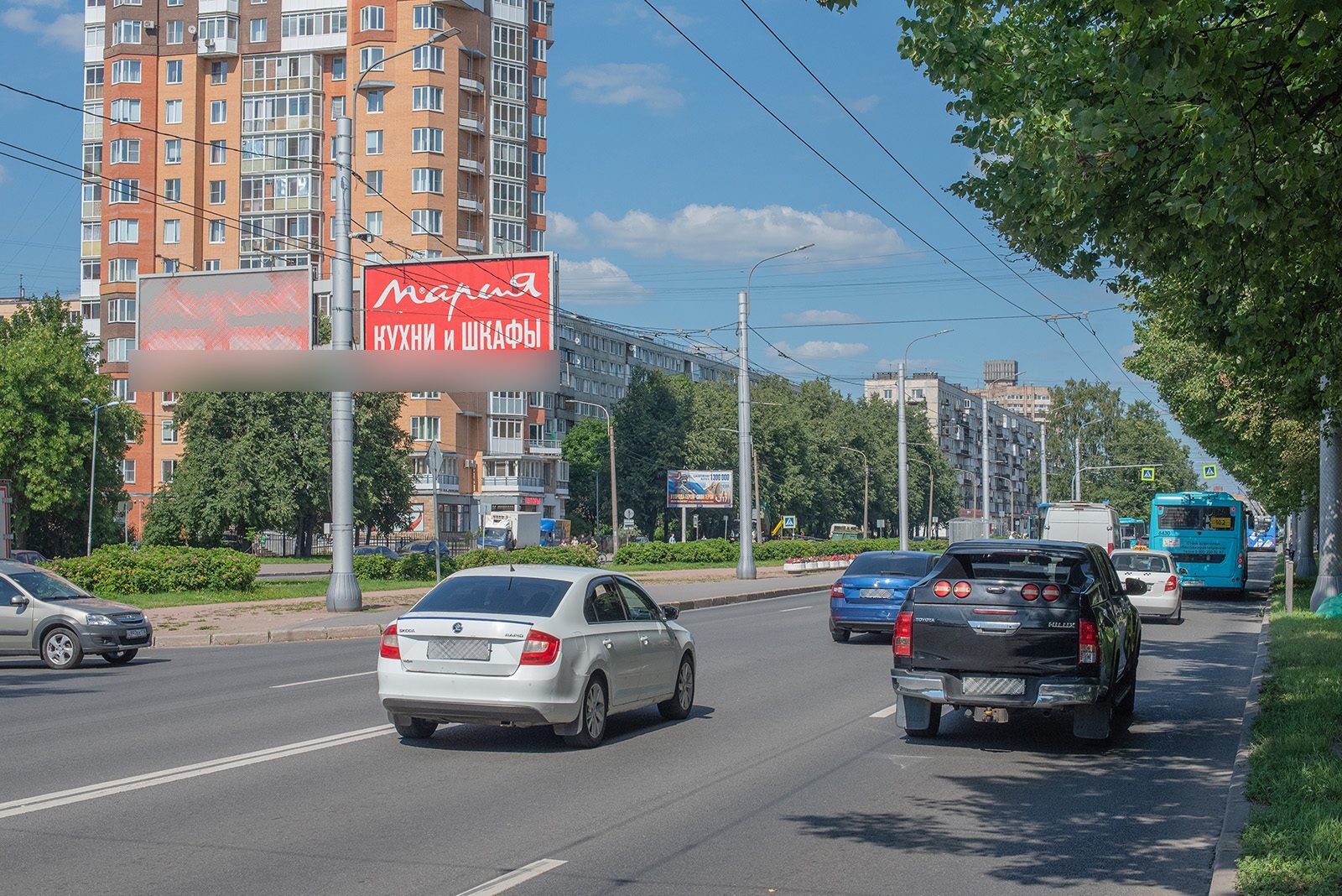 Фотография рекламного носителя, тип: Билборд 3x6, адрес: Гражданский пр-т., д.86, корп.1, Санкт-Петербург, Россия. Сторона В1 №164598