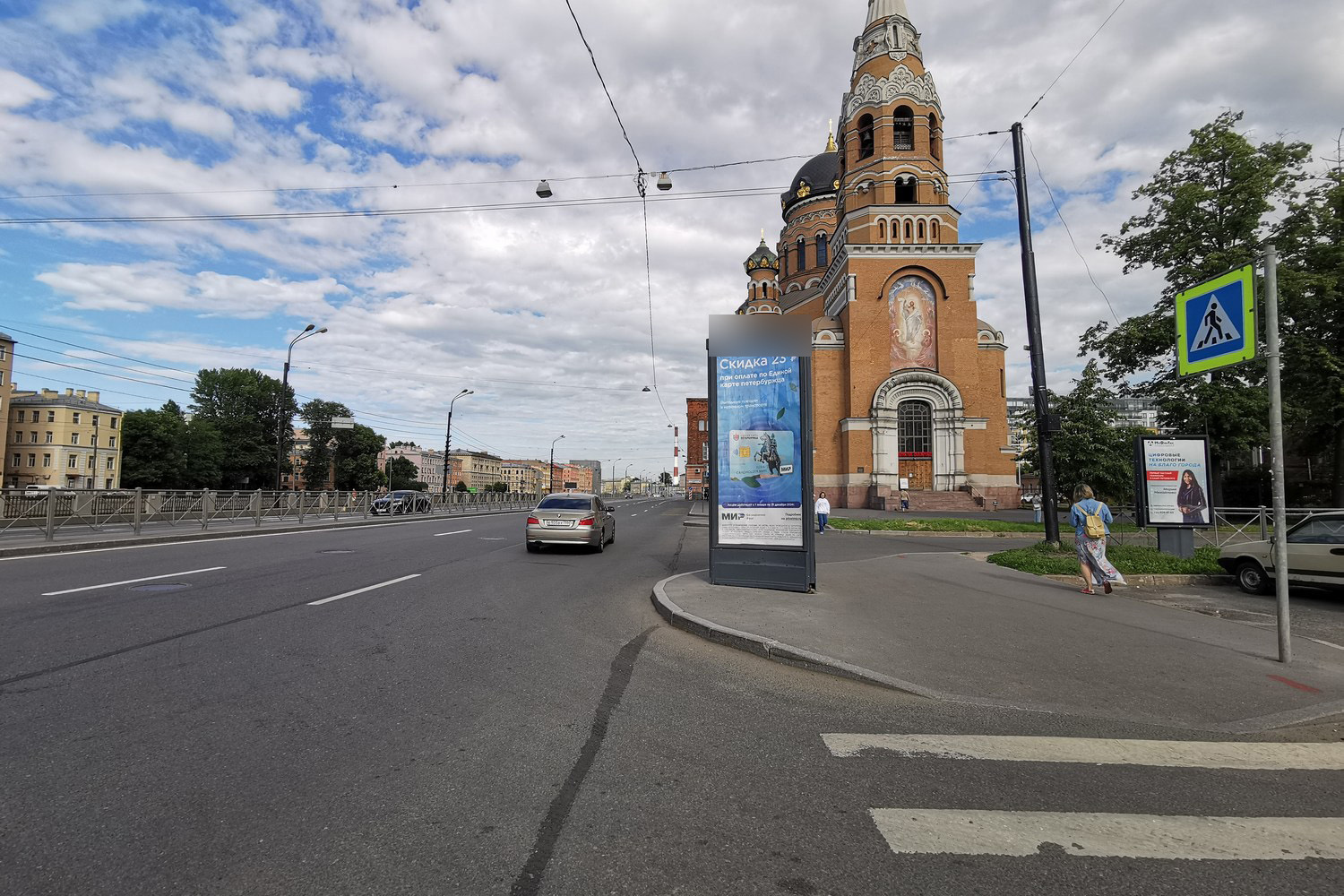 Фотография рекламного носителя, тип: Пиллар 3x1.4, адрес: Обводного кан. наб., д.116 Х Варшавский пр-зд., Санкт-Петербург, Россия. Сторона А №687615