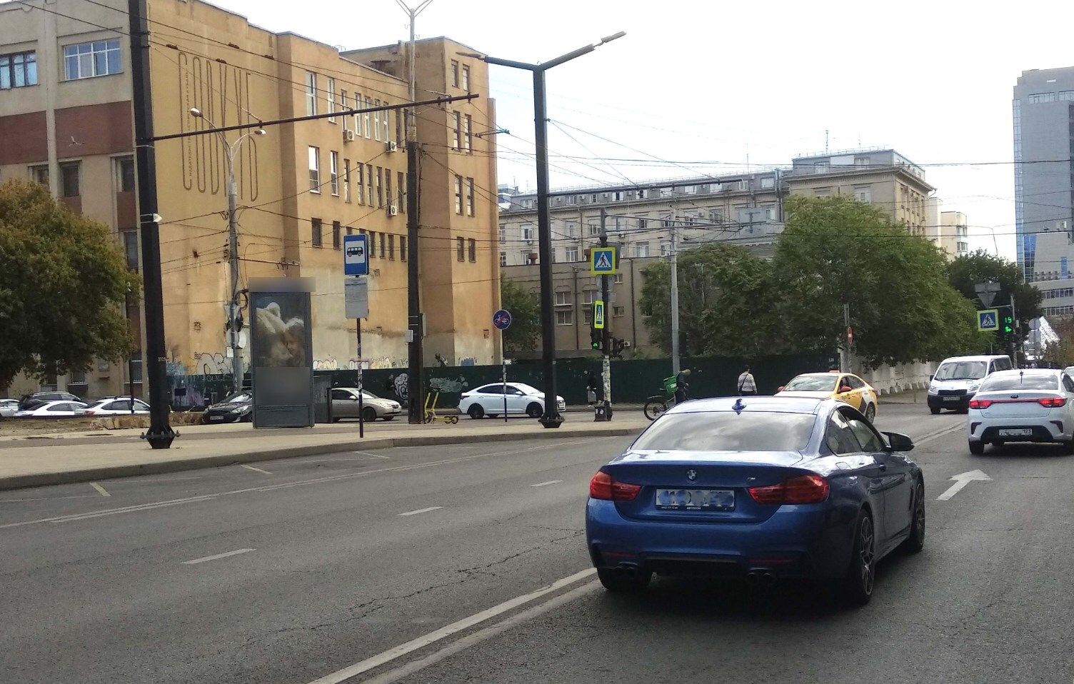 Фотография рекламного носителя, тип: Пиллар 3x1.4, адрес: Рашпилевская ул. X им. Калинина ул., Краснодар, Краснодарский край, Россия. Сторона Б №1328009