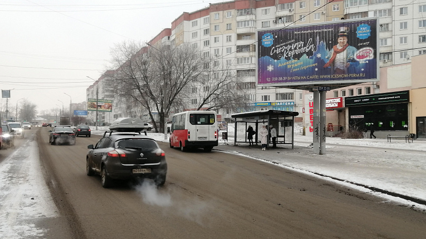 Фотография рекламного носителя, тип: Билборд 3x6, адрес: Юрша ул. Х Уинская ул., Пермь, Пермский край, Россия. Сторона А1.1-A1.3 №835592