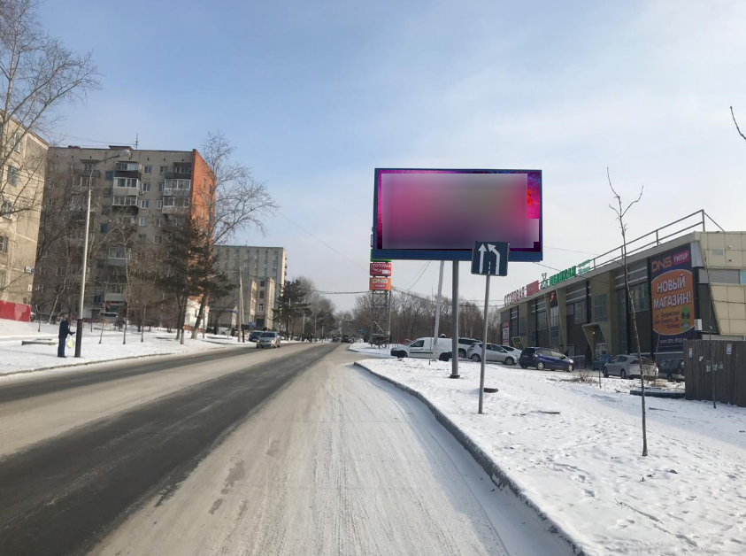 Фотография рекламного носителя, тип: Билборд 3x6, адрес: Даниловского ул., д.6Б, Хабаровск, Хабаровский край, Россия. Сторона A №198684