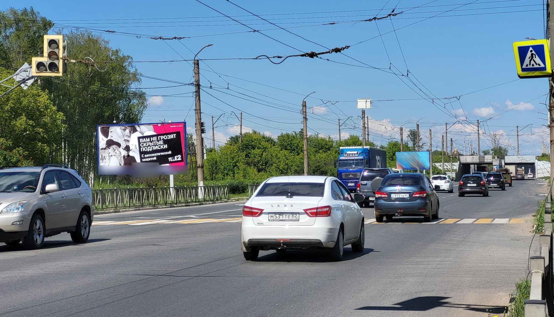 Фотография рекламного носителя, тип: Билборд 3x6, адрес: Московское ш. Х Юбилейная ул., Рязань, Рязанская область, Россия. Сторона Б1 №327042