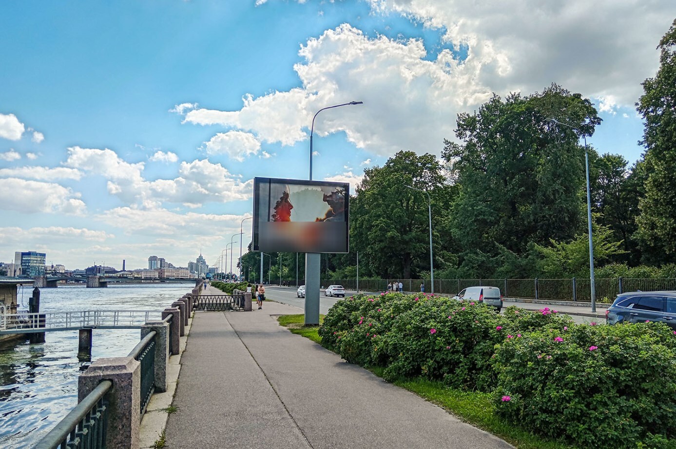 Фотография рекламного носителя, тип: Ситиборд 2.7x3.7, адрес: Аптекарская наб., Ботанический сад, Санкт-Петербург, Россия. Сторона Б1 №767903