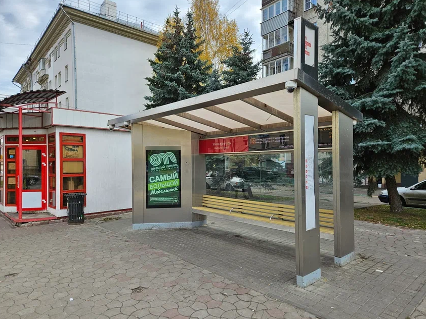 Фотография рекламного носителя, тип: Остановка, адрес: Культуры ул., ост. Культуры ул., Нижний Новгород, Нижегородская область, Россия. Сторона A+B №869843