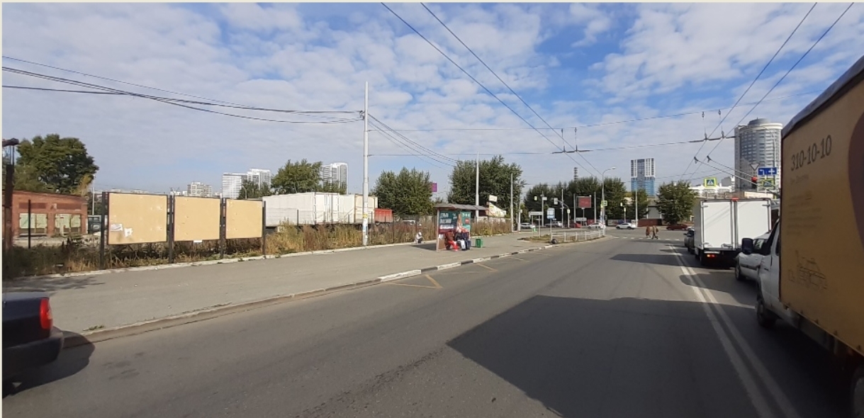 Фотография рекламного носителя, тип: Уличный информационный стенд, адрес: Самолетная ул. X Щербакова ул., Екатеринбург, Свердловская область, Россия. Сторона A3 №1330866