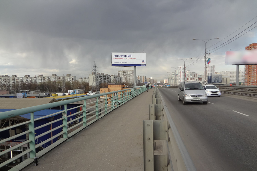 Фотография рекламного носителя, тип: Суперсайт 4x12, адрес: Комсомольский пр-т., 500 м от Октябрьского проспекта, Люберцы, Московская область, Россия. Сторона Б №1329857