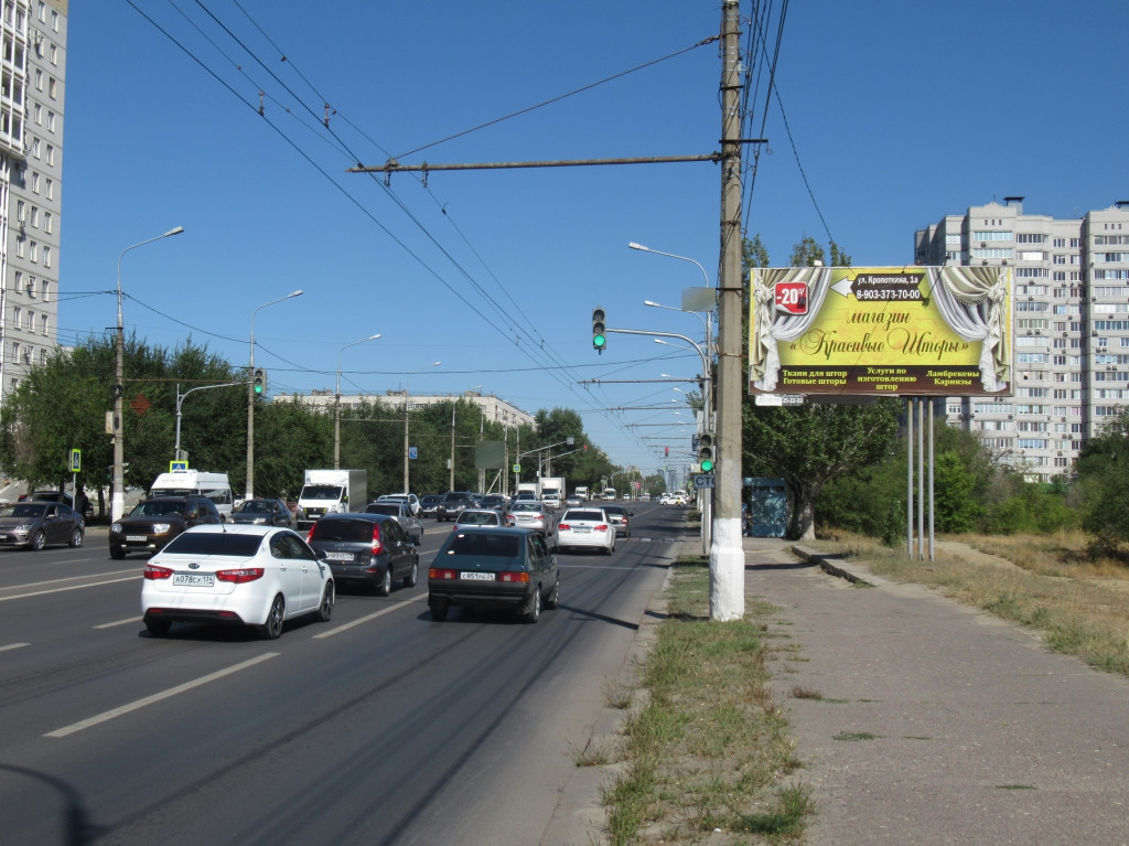 Фотография рекламного носителя, тип: Билборд 3x6, адрес: Николая Отрады ул., поз.1, Волгоград, Волгоградская область, Россия. Сторона А №111510