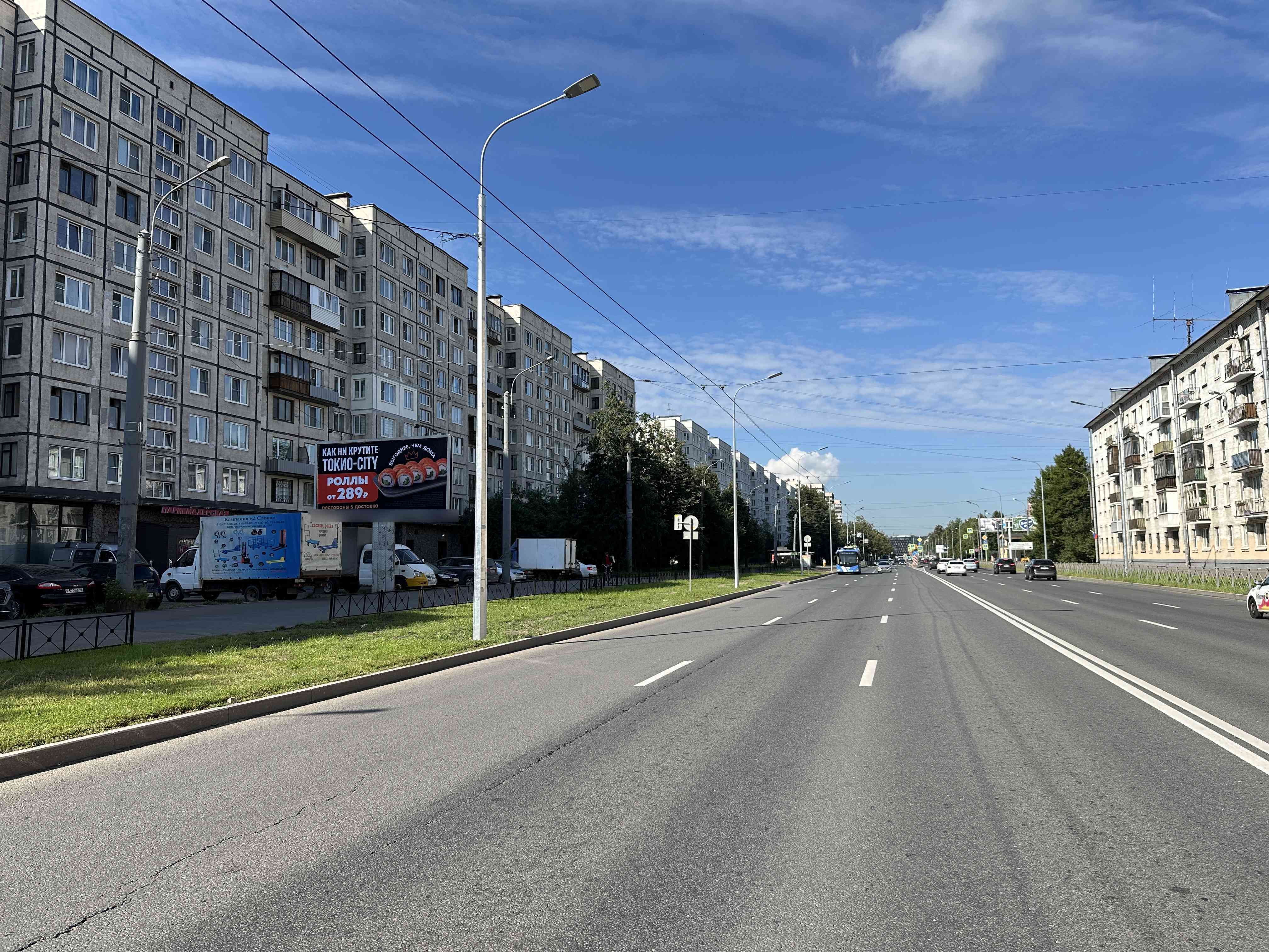 Фотография рекламного носителя, тип: Билборд 3x6, адрес: Революции ш., д.37, Санкт-Петербург, Россия. Сторона Б №106458