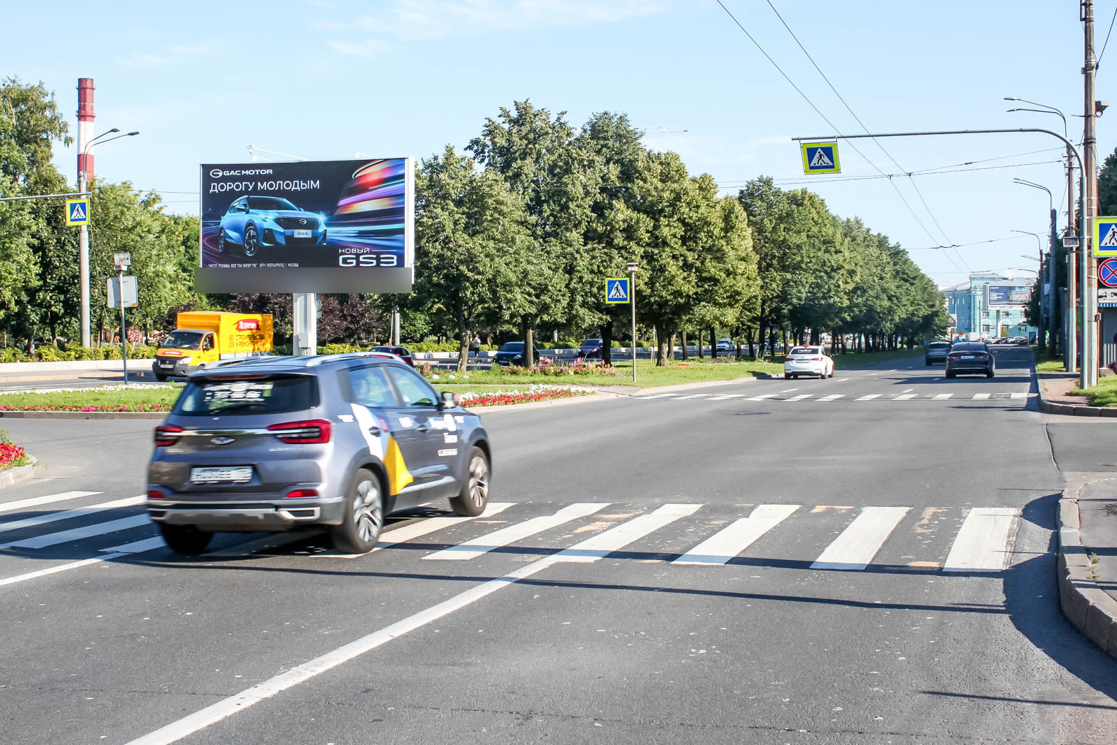 Фотография рекламного носителя, тип: Билборд 3x6, адрес: Наличная ул., д.4, корп.2 X Среднегаванский пр-т., Санкт-Петербург, Россия. Сторона А1 №120027