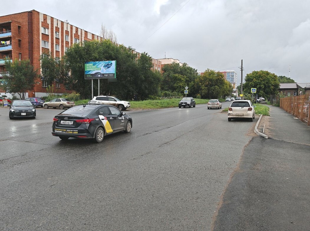 Фотография рекламного носителя, тип: Билборд 3x6, адрес: Госпитальная ул., д.19, Омск, Омская область, Россия. Сторона В №1010056