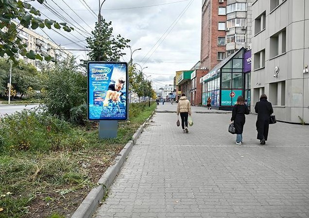 Фотография рекламного носителя, тип: Ситиформат 1.8x1.2, адрес: Вокзальная магистраль, д.8, Новосибирск, Новосибирская область, Россия. Сторона А №190581