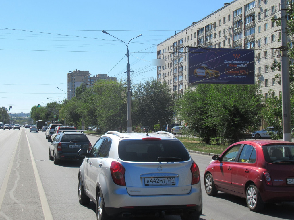 Фотография рекламного носителя, тип: Билборд 3x6, адрес: Николая Отрады ул., д.11А Х Менжинского ул., Волгоград, Волгоградская область, Россия. Сторона А №111507
