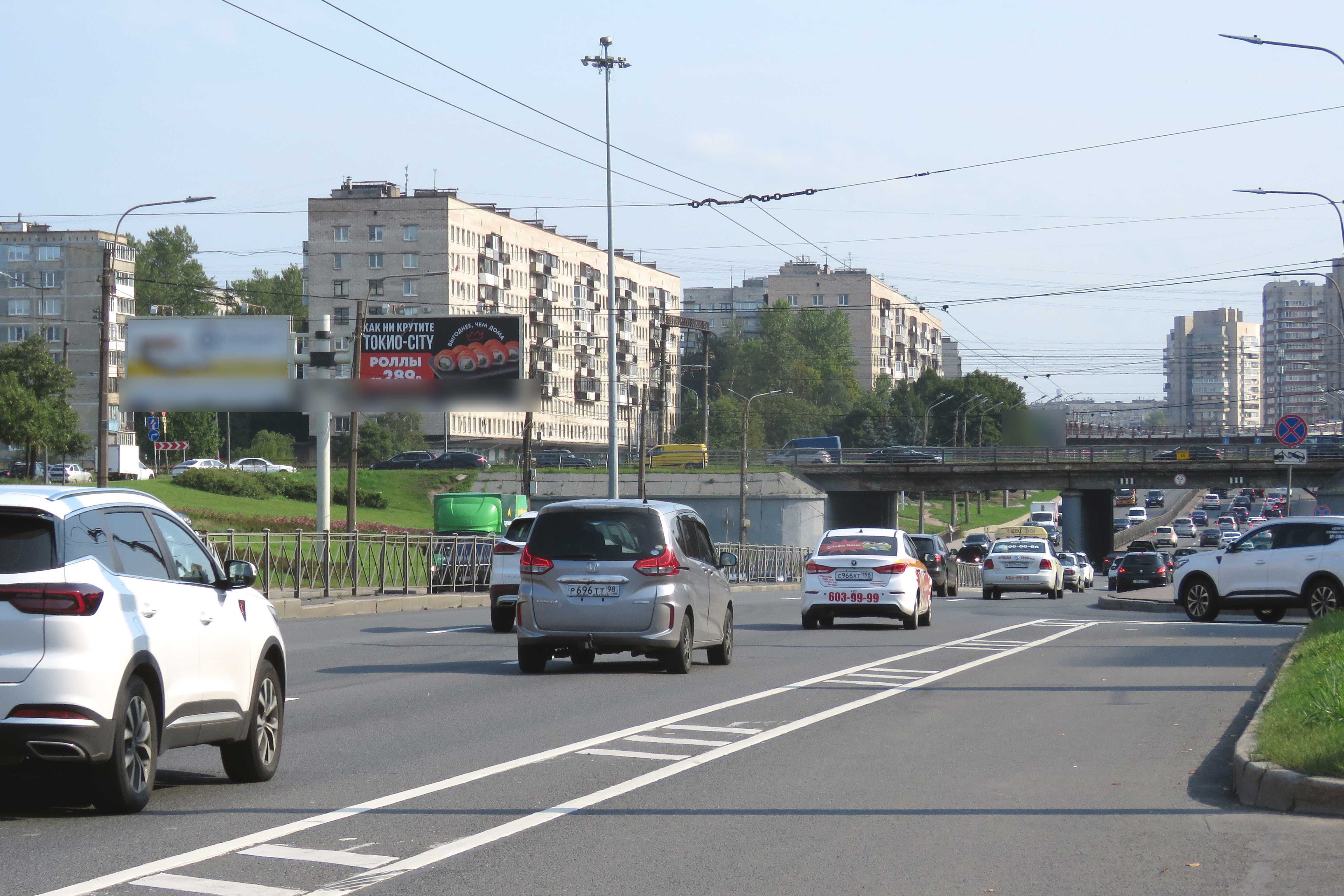 Фотография рекламного носителя, тип: Билборд 3x6, адрес: Типанова ул., у ж/д виадука, Санкт-Петербург, Россия. Сторона Б2 №520239