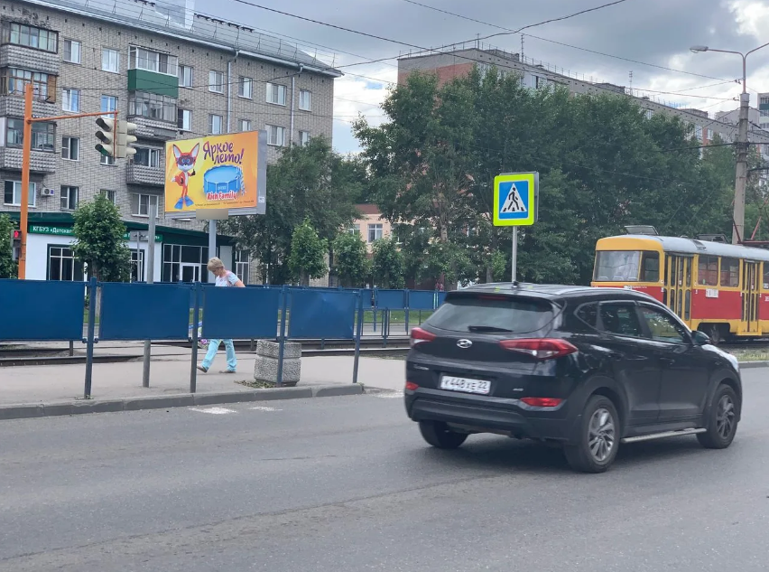 Фотография рекламного носителя, тип: Билборд 3x6, адрес: Попова ул., д.57 Х Г.Исакова ул., Барнаул, Алтайский край, Россия. Сторона В №1044595