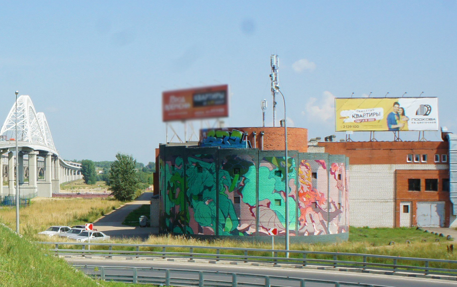 Фотография рекламного носителя, тип: Суперсайт 4x12, адрес: Акимова ул., д.61, Борский Мост, поз.1, Нижний Новгород, Нижегородская область, Россия. Сторона A №680471