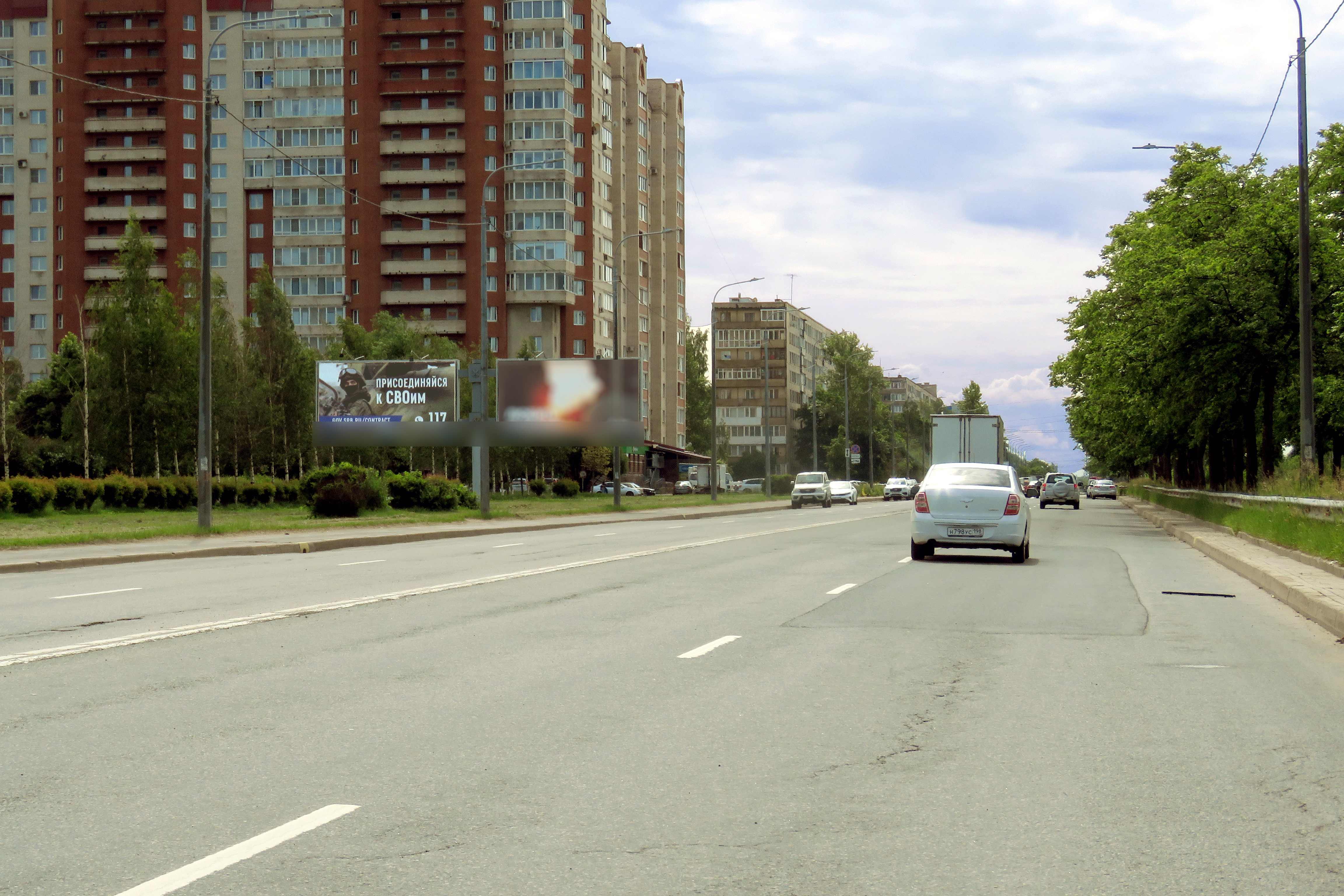 Фотография рекламного носителя, тип: Билборд 3x6, адрес: Белградская ул., д.20, корп.1, Санкт-Петербург, Россия. Сторона Б1 №706948