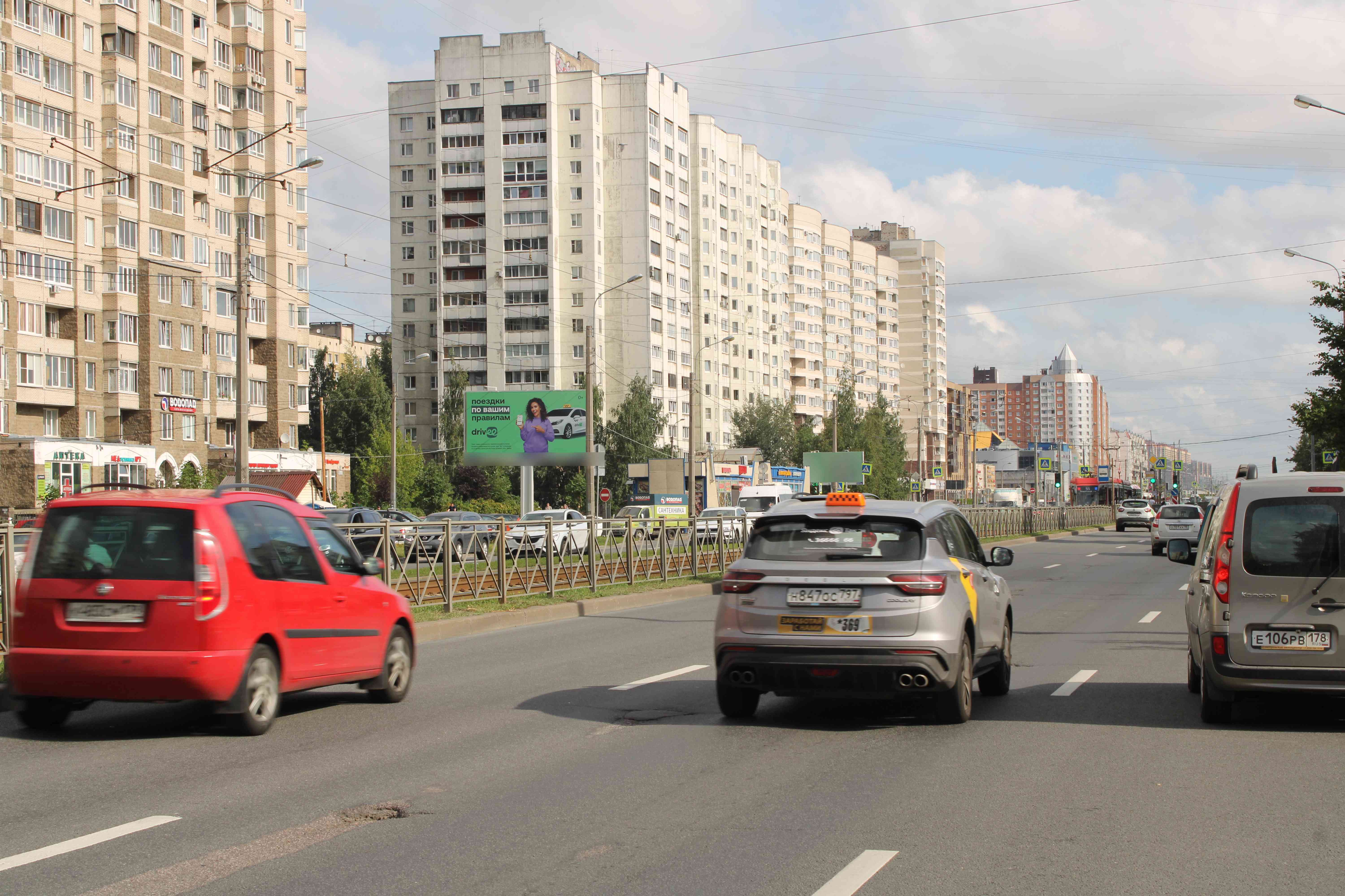 Фотография рекламного носителя, тип: Билборд 3x6, адрес: Энгельса пр-т., д.132 Х Асафьева ул., Санкт-Петербург, Россия. Сторона Б №706935