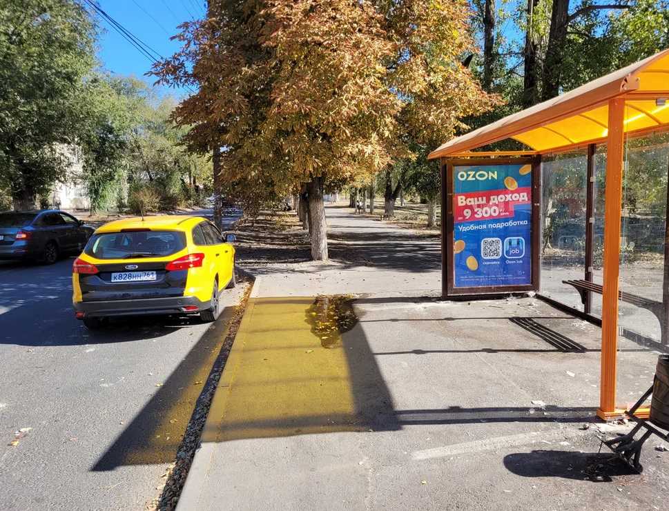 Фотография рекламного носителя, тип: Остановка 1.8x1.2, адрес: С.В. Мацоты ул., д.38, Новочеркасск, Ростовская область, Россия. Сторона A №1371301