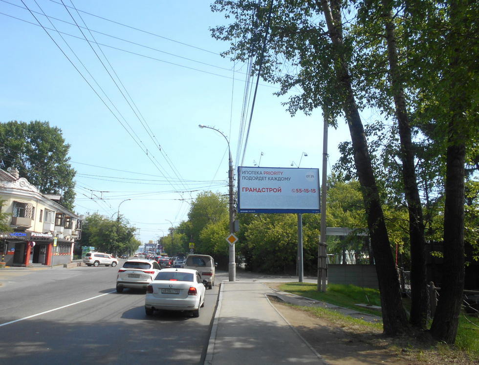Фотография рекламного носителя, тип: Билборд 3x6, адрес: Безбокова ул., поворот на залив, Иркутск, Иркутская область, Россия. Сторона А №155121