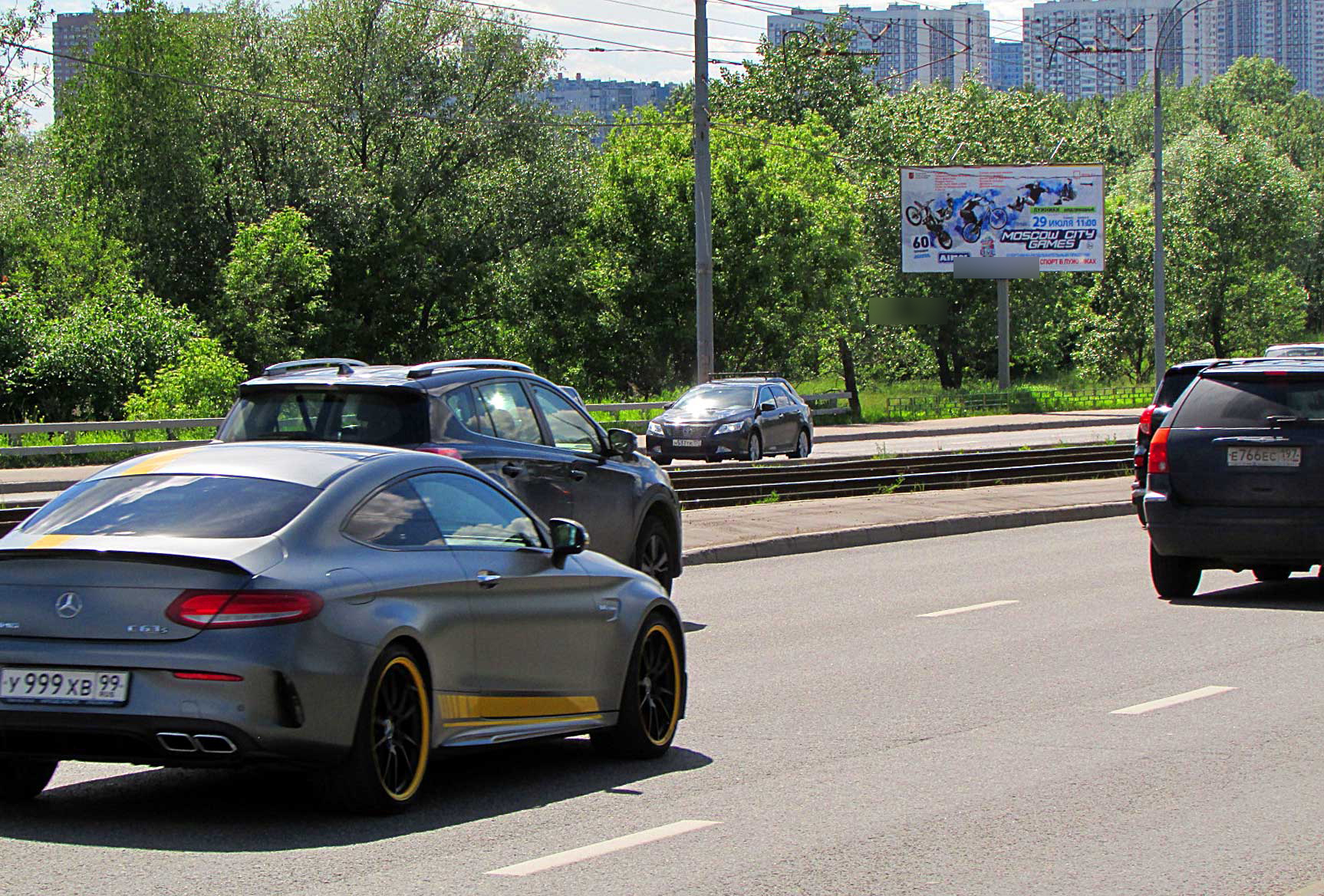 Фотография рекламного носителя, тип: Билборд 3x6, адрес: Строгинское ш., при въезде на Строгинский мост, Москва, Россия. Сторона B №15404