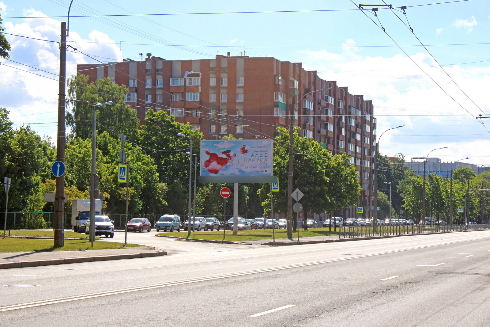 Фотография рекламного носителя, тип: Билборд 3x6, адрес: Тореза пр-т., д.37, Санкт-Петербург, Россия. Сторона Б1 №632034
