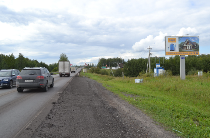 Фотография рекламного носителя, тип: Билборд 3x6, адрес: Ирбитский тракт, 15 100м въезд, Тюмень, Тюменская область, Россия. Сторона А №835110