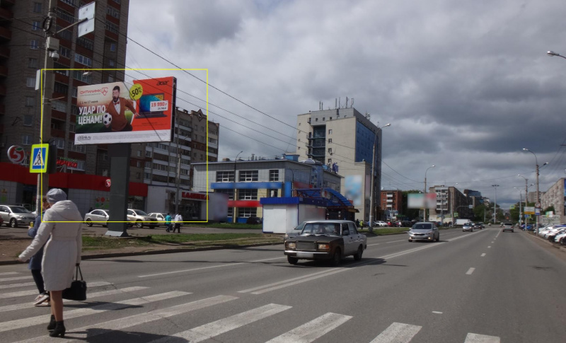 Фотография рекламного носителя, тип: Билборд 3x6, адрес: Пушкинская ул., ост. ТЦ "Медведь", Ижевск, Республика Удмуртия, Россия. Сторона B №670788