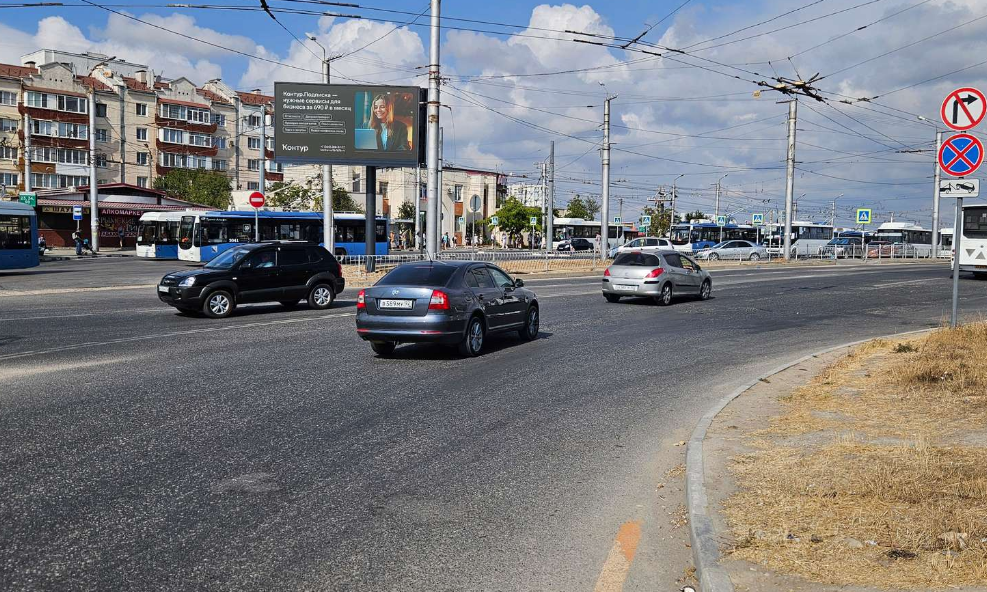 Фотография рекламного носителя, тип: Билборд 3x6, адрес: Хрусталева ул., д.185а, Севастополь, Россия. Сторона Б1-Б10 №364783