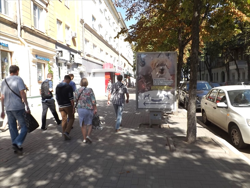 Фотография рекламного носителя, тип: Ситиформат 1.8x1.2, адрес: Ф. Энгельса ул., д.20, Воронеж, Воронежская область, Россия. Сторона Б №112061