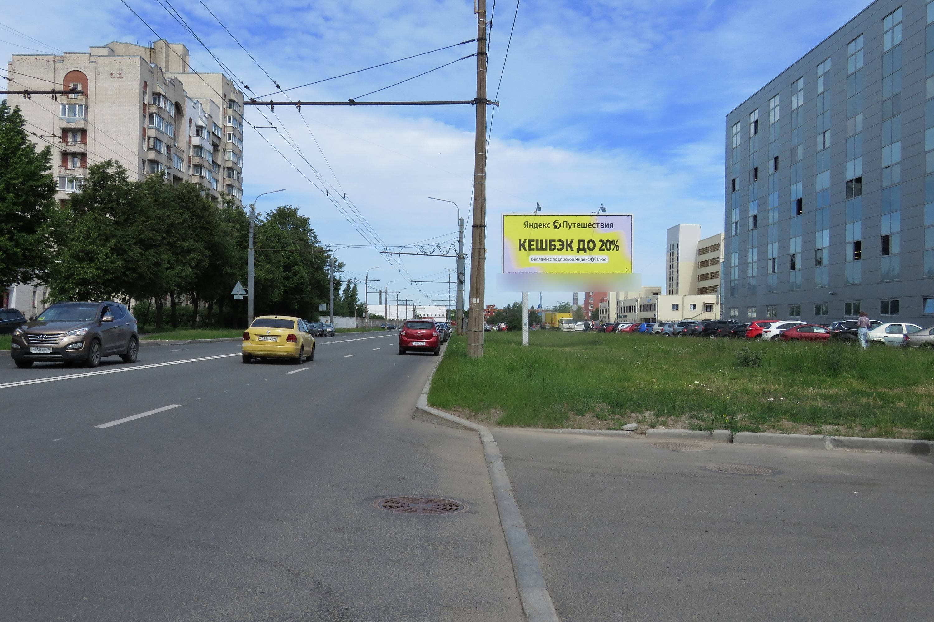 Фотография рекламного носителя, тип: Билборд 3x6, адрес: Пражская ул., д.10, Санкт-Петербург, Россия. Сторона А №637401