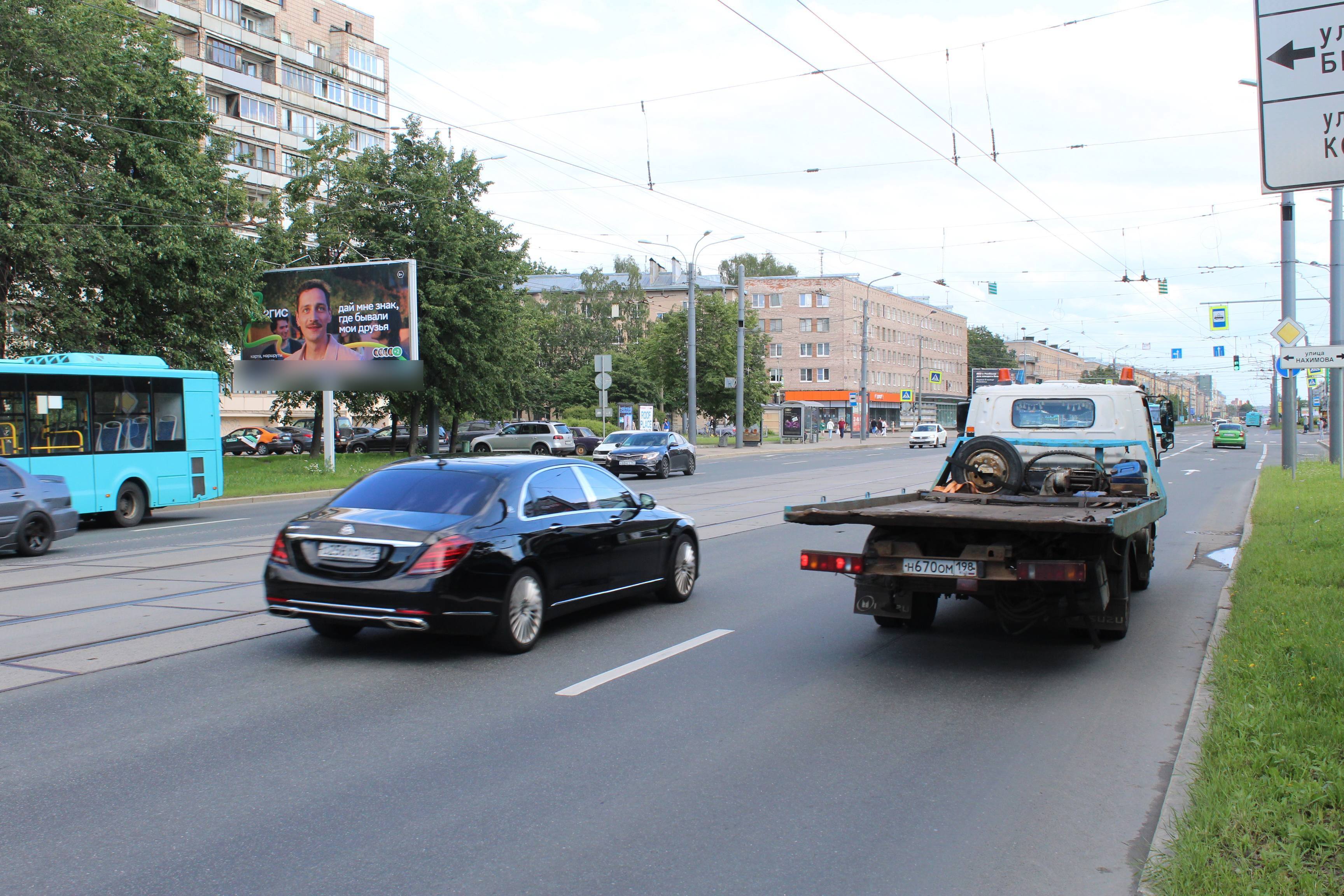 Фотография рекламного носителя, тип: Билборд 3x6, адрес: Наличная ул., д.30, корп.2 Х Нахимова ул., Санкт-Петербург, Россия. Сторона Б №120029