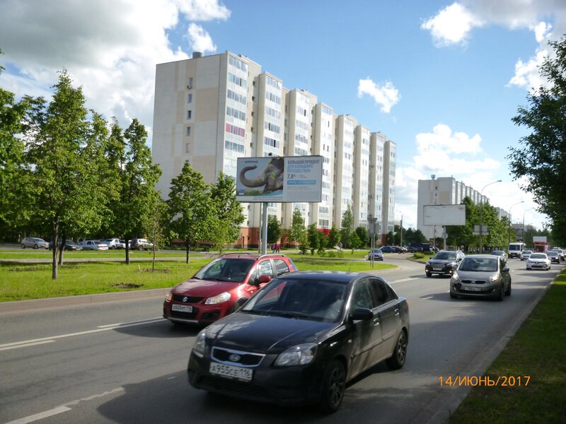 Фотография рекламного носителя, тип: Билборд 3x6, адрес: Мира пр-т., ост. Медгородок, Набережные Челны, Республика Татарстан, Россия. Сторона Б №254486