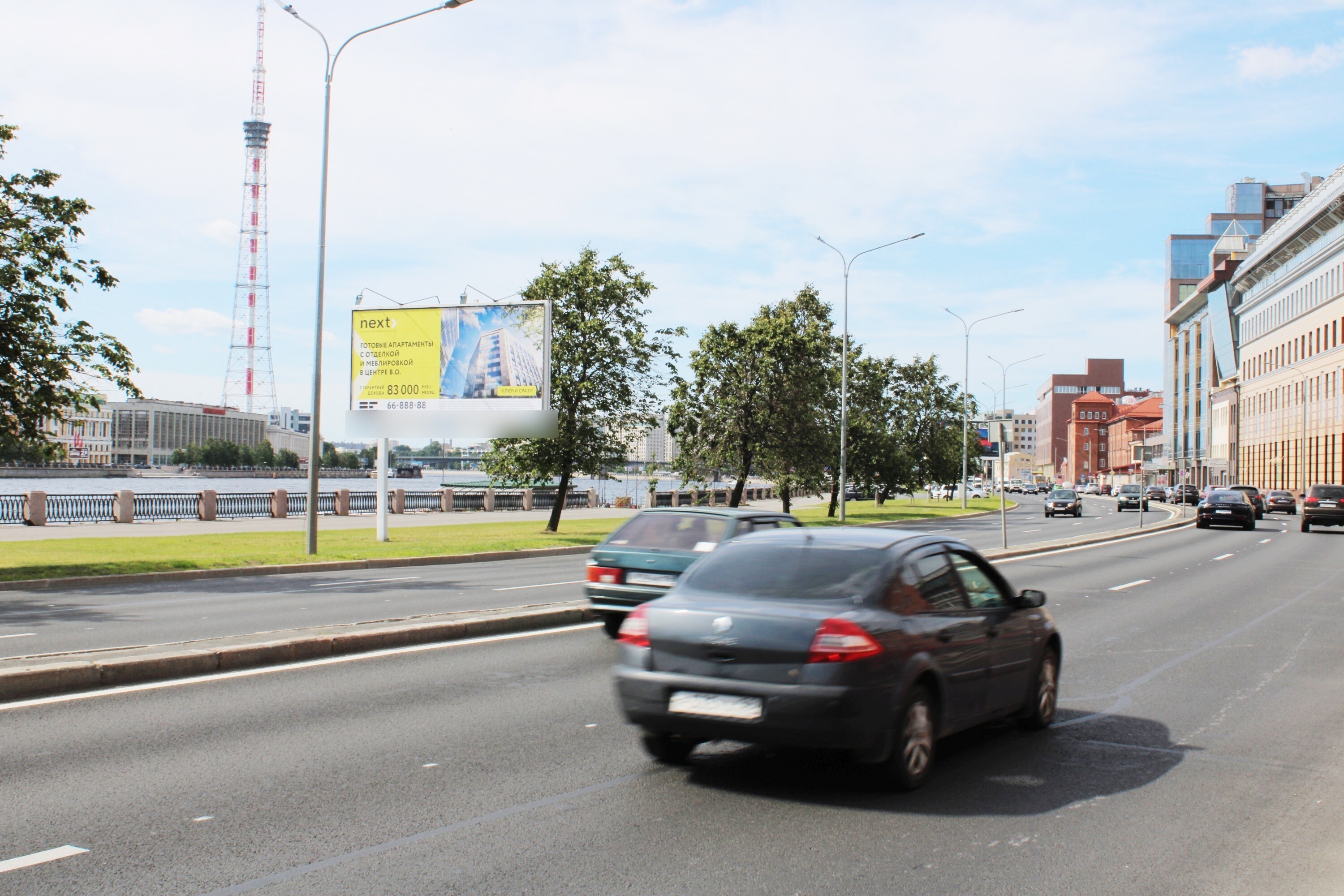 Фотография рекламного носителя, тип: Билборд 3x6, адрес: Выборгская наб., д.41, Санкт-Петербург, Россия. Сторона Б №775882