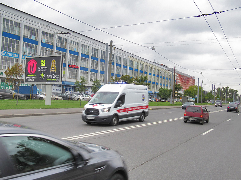 Фотография рекламного носителя, тип: Билборд 3x6, адрес: Седова ул., д.13, Санкт-Петербург, Россия. Сторона В №165437